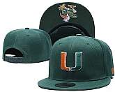Miami Hurricanes Team Logo Green Adjustable Hat GS,baseball caps,new era cap wholesale,wholesale hats